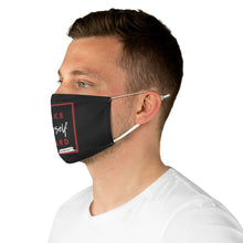 Load image into Gallery viewer, DrLizSpeaks "Make Yourself Heard VOTE" Black Fabric Face Mask