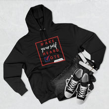 Load image into Gallery viewer, DrLizSpeaks "Make Yourself Heard VOTE" Unisex Premium Pullover Hoodie