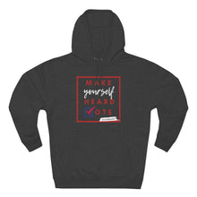 Load image into Gallery viewer, DrLizSpeaks &quot;Make Yourself Heard VOTE&quot; Unisex Premium Pullover Hoodie
